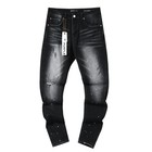 Black Purple Brand Men s Personality Splash-ink Washed Slim Fit Jeans All Sizes