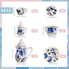 15 Pieces Miniature Porcelain Tea Cup Set Kitchen Miniature Porcelain Set Mini 