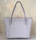 Michael Kors Ciara Large East West Top Zip Shoulder Tote Leather Bag Lilac
