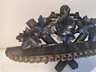 Antique Black Forest Swiss Wood Carved Wall Shelf