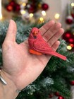 Carved Wood Red Cardinal Figurine