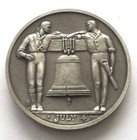 Vtg Longines Symphonette Two Centuries Of Liberty Diamonds Sterling Silver Medal