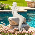 Large Mermaid Garden Statue  25 6 In Diy Outdoor Sculpture Figurines