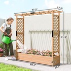 Wooden Planter Box With Trellis  Garden Bed With Hanging Roof