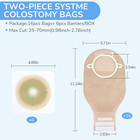 22pcs Ostomy Supplies Colostomy Bags  2-piece Colostomy Bags  Two-piece Drainabl