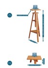 M 36 Adjustable Beech-wood Sculpture Stand     Rotating Work Surface Sculptor   s   