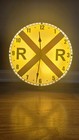 Vintage 1980s 90s Railroad Crossing Light-up Clock Quartex Made In Wisconsin Usa