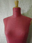 Vtg Dress Form M Fabric Covered Red Maroon Rome Italy No Base 1969 Bust 36in