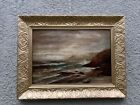 Original 19th Century Antique Oil Painting On Canvas  Seascape  Signed  Framed