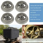 4pcs Cast Iron Cart Wheels Caster Set For Large Model Mine Ore Car Mining 7 1 4 