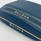 Vintage Bulova Watch Presentation Box Display Case 1940s   60s Blue Leatherette