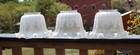 Wonderful Antique Set Of 3 Matching Etched Glass Ruffled Gas Light Lamp Shades