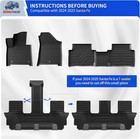 Rongtaod Floor Mats For 2024-2026 Hyundai Santa Fe 6 7 Seat Gas Hybrid  r032
