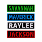  love It   Custom Embroidered Name Tag 4in X 1in Size
