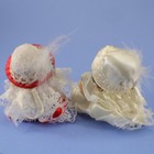 Miniature Jointed Doll Ornaments Set Of 2 Porcelain Doll House Size Christmas