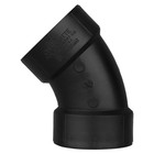 Charlotte Pipe Abs003211000 Black 45 Degree Abs Elbow 3 X 3 Hub Dia  In 