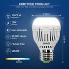 4pcs 100w Equiv  Led Light Bulb 1600lm 12w 5000k Clear Energy Saving Home Bulb