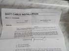 Incomplete Mercury Marine Alpha Sterndrive Shift Cable Installation Kit 816732