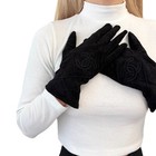 Chanel Vintage Cc Mark Logo Matelasse Gloves  7 5 Accessory Black Suede Stitch