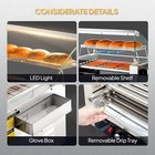 Commercial Electric Large 18 30 Hot Dog 7 11 Roller Grill Cooker Machine W cover