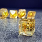 Sage s Familiars - Golden Skull Familiar Resin Polyhedral Dice Set   Rpg Dnd