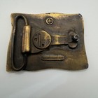 Vintage 1975 Adezy Denver Heavy Brass Skull Crossbones Belt Buckle Pirate