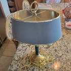 Vintage Mid Century Beacon House French Bouillotte Brass 2 Candlabra Lamp- Works