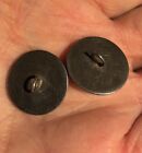 Antique Pair Of 19th Century Victorian Operculum Shell Buttons 