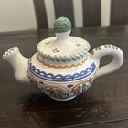 Miniature  Child   s Spanish Tea Set -17 Piece Pottery Teapot  Pitcher cups plates