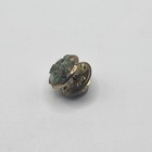 Vintage Green Stone Inlay Tie Tack Lapel Pin Gold Tone Mens 1960s Unique Gift