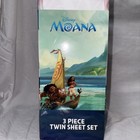 Disney Moana   Pua 3 Piece Twin Sheet Set - Pillow  Fitted   Flat Sheet Included