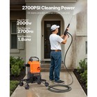 Electric Pressure Washer Max 2700 Psi 1 8 Gpm With Nozzles   Foam Cannon