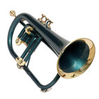Flugelhorn Brass Bb Green Lacquered brass Finish 3 Valve By Zaima With Case