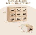 Large Library Card Catalog Cabinet  9 Drawers Apothecary Cabinet With Metal Hand