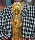 18 tibet Temple Bronze Gilt 3 Sides Tara Kwan-yin Guanyin Goddess Buddha Statue