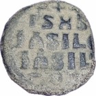 Authentic Byzantine Anonymous Follis Christ Seated Ancient Coin Sear 1836