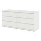 Tvilum Scottsdale 6 Drawer Double Dresser In White Wood Grain