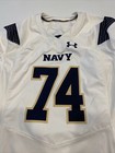 Game Worn Used Navy Midshipmen Football Jersey Usna Naval Academy Ua Sz 46  74