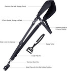 Adjustable Camera Neck Strap With Quick Release And Safety Tether For Dslrs