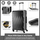 3 5 Piece Abs pc Hardshell Luggage Set With Spinner   Ykk Zipper  Tsa Lock  Usa