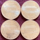 2001-p d Lincoln Memorial Cent Bu - Lot Of Four  From Bank Rolls 