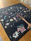 Vintage Hand Embroidered Tree Of Line Wall Hanging 