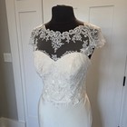 Martina Liana Ml670 Sample Wedding Dress Size 10 Ivory Silk Lace Bridal Gown