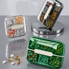 Portable Pill Organizer Box     Mini Travel Medicine Storage Case With Sealed  Moi