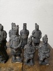 Terracotta Chinese Warrior Statue Figurine Ancient Asian Soldiers Lot Of 10