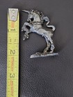 Vintage Pewter Unicorn Figurine Fantasy Prancing Horse Miniature 2 3   