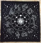 Tarot Witchcraft Card Altar Cloth Square 18  Golden Astrology Table Napkin Decor