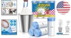 100 Count Unscented 8 Gallon Drawstring Trash Bags - Durable Leak-proof  White