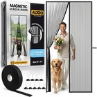 Magnetic Screen Door - Self Sealing  Heavy Duty  Hands Free Mesh Partition Ke   