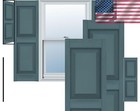 Durable Lifetime Vinyl Raised Panel Shutters In Wedgewood Blue - Easy Install